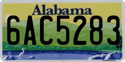 AL license plate 6AC5283