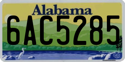 AL license plate 6AC5285