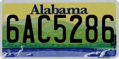 AL license plate 6AC5286