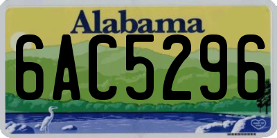 AL license plate 6AC5296
