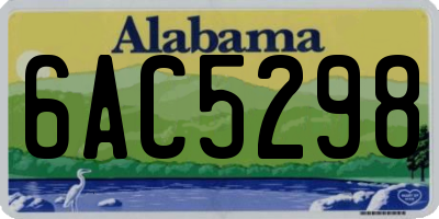 AL license plate 6AC5298
