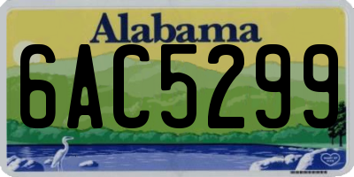 AL license plate 6AC5299