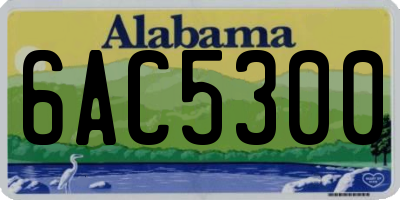 AL license plate 6AC5300