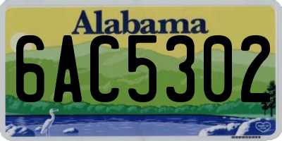 AL license plate 6AC5302