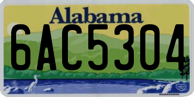 AL license plate 6AC5304