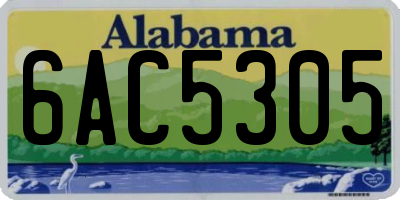 AL license plate 6AC5305