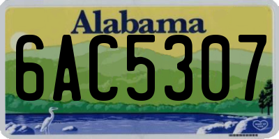 AL license plate 6AC5307