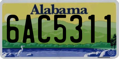 AL license plate 6AC5311