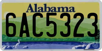 AL license plate 6AC5323