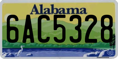 AL license plate 6AC5328