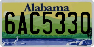 AL license plate 6AC5330