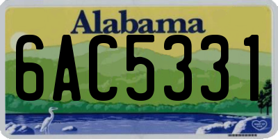 AL license plate 6AC5331