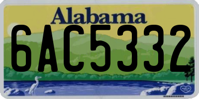 AL license plate 6AC5332