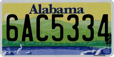 AL license plate 6AC5334