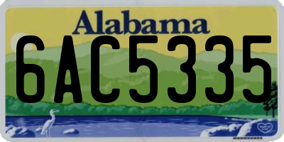 AL license plate 6AC5335