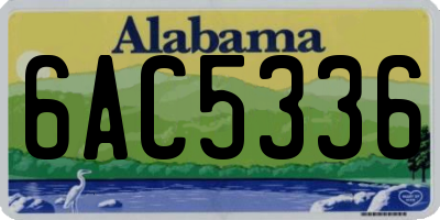 AL license plate 6AC5336