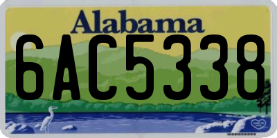 AL license plate 6AC5338