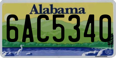 AL license plate 6AC5340