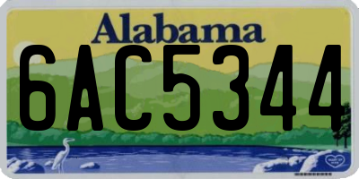 AL license plate 6AC5344