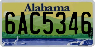 AL license plate 6AC5346