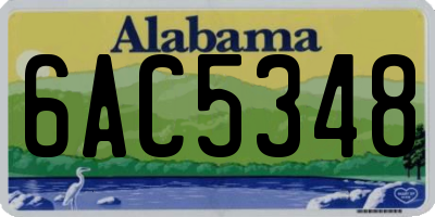 AL license plate 6AC5348
