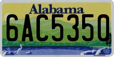 AL license plate 6AC5350