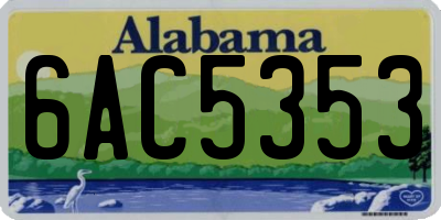 AL license plate 6AC5353