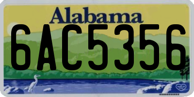 AL license plate 6AC5356