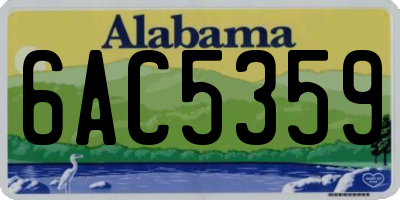 AL license plate 6AC5359