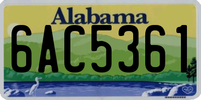 AL license plate 6AC5361