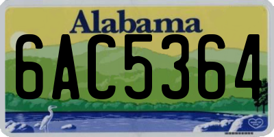 AL license plate 6AC5364