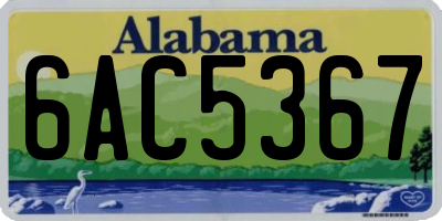 AL license plate 6AC5367