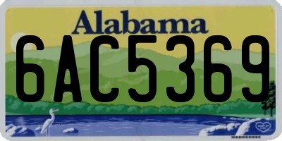 AL license plate 6AC5369