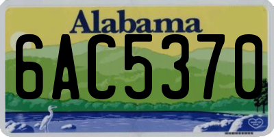 AL license plate 6AC5370