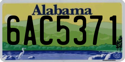 AL license plate 6AC5371