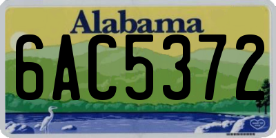 AL license plate 6AC5372