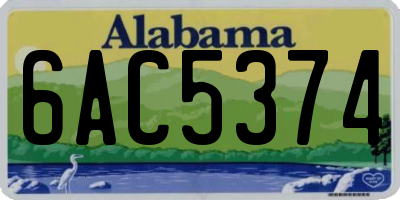 AL license plate 6AC5374