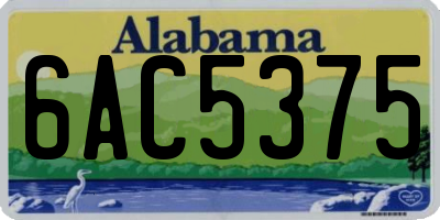 AL license plate 6AC5375