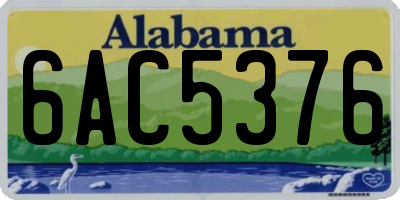 AL license plate 6AC5376