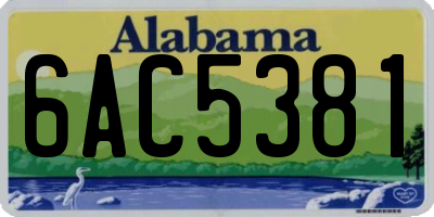 AL license plate 6AC5381