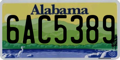 AL license plate 6AC5389