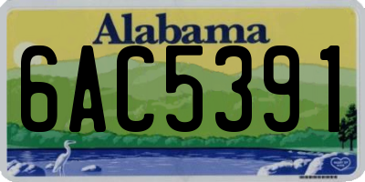 AL license plate 6AC5391