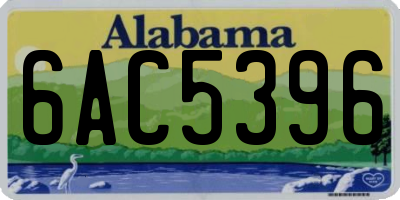 AL license plate 6AC5396