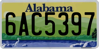 AL license plate 6AC5397