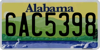 AL license plate 6AC5398