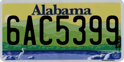 AL license plate 6AC5399