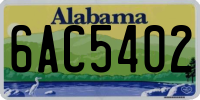 AL license plate 6AC5402