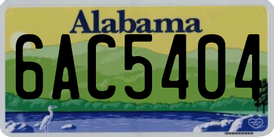 AL license plate 6AC5404