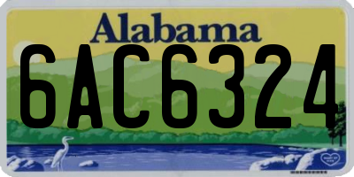 AL license plate 6AC6324