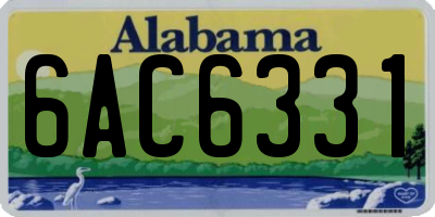 AL license plate 6AC6331